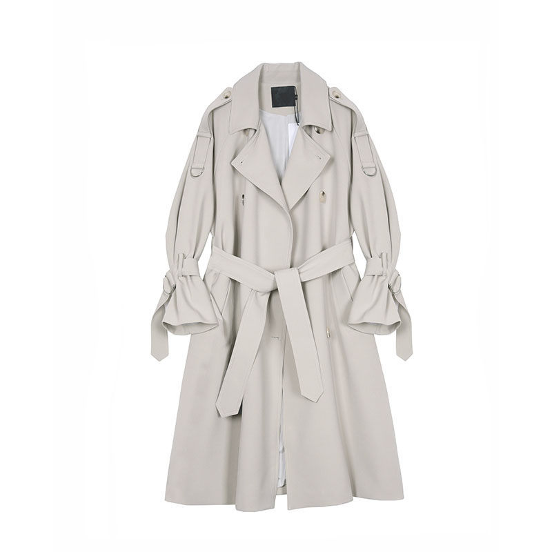 Spring Autumn Korean Women's Elegante Chic Epaulet With belt Trench coat Moda mujer Mid-length Windbreaker Casual Abrigo mujer, Rice gray
Spring Autumn Korean Women's Elegante Chic Epaulet With belt Trench coat Moda mujer Mid-length Windbreaker Casual Abrigo mujer, Rice gray