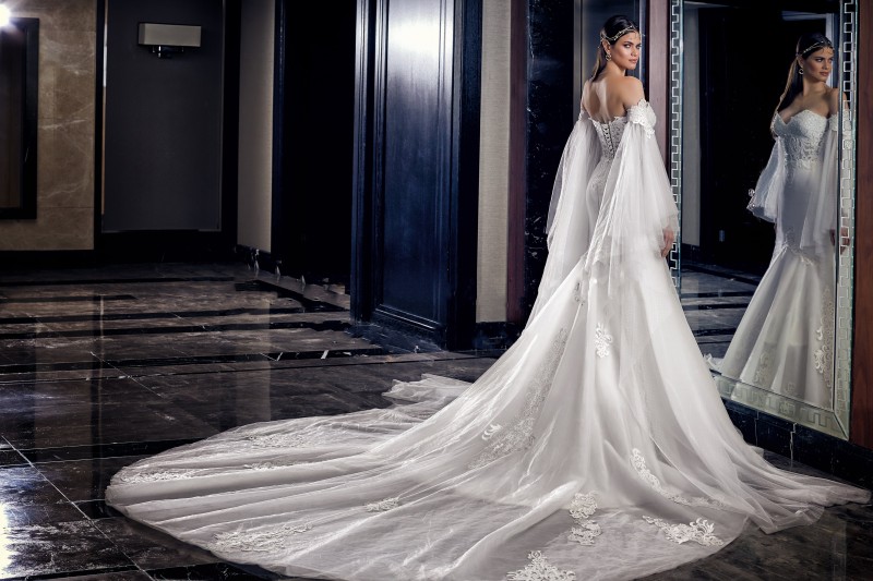 Milva 2019 Gorgeous Mermaid Lace Wedding Dresses Bridal Gowns With Detachable Sleeve Appliqued Sweetheart Sweep Train Vestidos De Nnovia