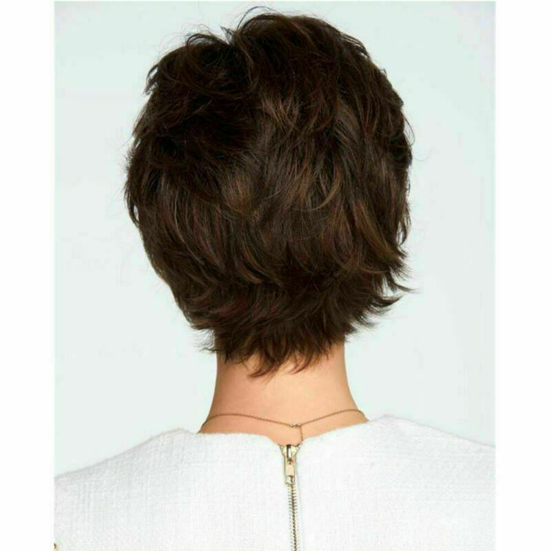 Dark Brown Daily Wig Costume Cosplay Party Wig Natural Short Curly Wigs Daily life