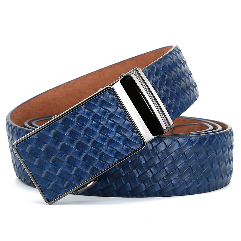 Fashion Genuine split Leather fabric texture Belt Designer Men's Belts Man High Quality Automatic Buckles Male Waist Strap B32, Black;brown
Fashion Genuine split Leather fabric texture Belt Designer Men's Belts Man High Quality Automatic Buckles Male Waist Strap B32, Black;brown