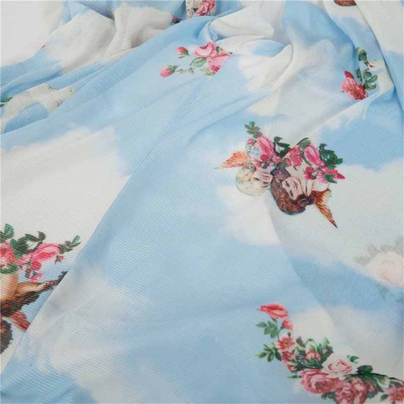 Fashion Flare Pants Women Summer Floral Print Trousers Female Causal Streetwear Elastic Waist Sportwear Mesh Ladies Pants T200606