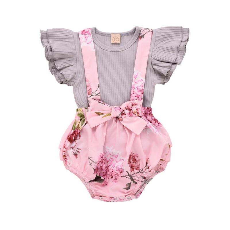 Baby Summer Outfits Newborn Baby Girl Clothes Vest Sleeve Tops + Pink Floral Shorts Strap Pants Fashion Infant Clothing Set, Gray
Baby Summer Outfits Newborn Baby Girl Clothes Vest Sleeve Tops + Pink Floral Shorts Strap Pants Fashion Infant Clothing Set, Gray