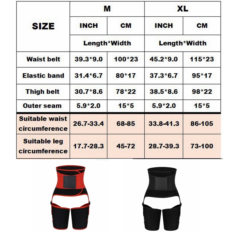 3 in 1 neoprene sweat sauna shaper body slim Belts thigh trimmer leg shapers High waist trainer Shapewear compression waist belt T200526
