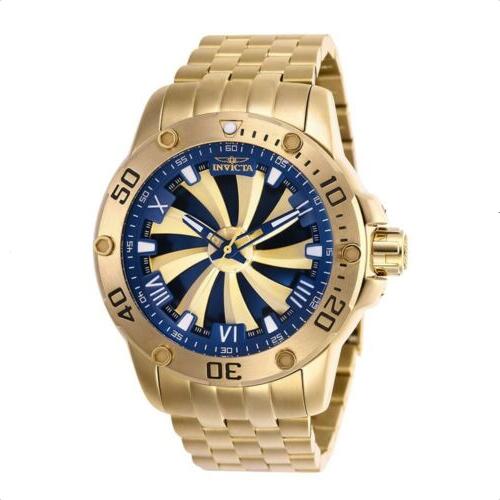 Invicta Model -25851 Speedway 49mm Turbine Automatic Black Dial Gold Tone Bracelet Gold Blue Men's Mechanical Watch
Invicta Model -25851 Speedway 49mm Turbine Automatic Black Dial Gold Tone Bracelet Gold Blue Men's Mechanical Watch