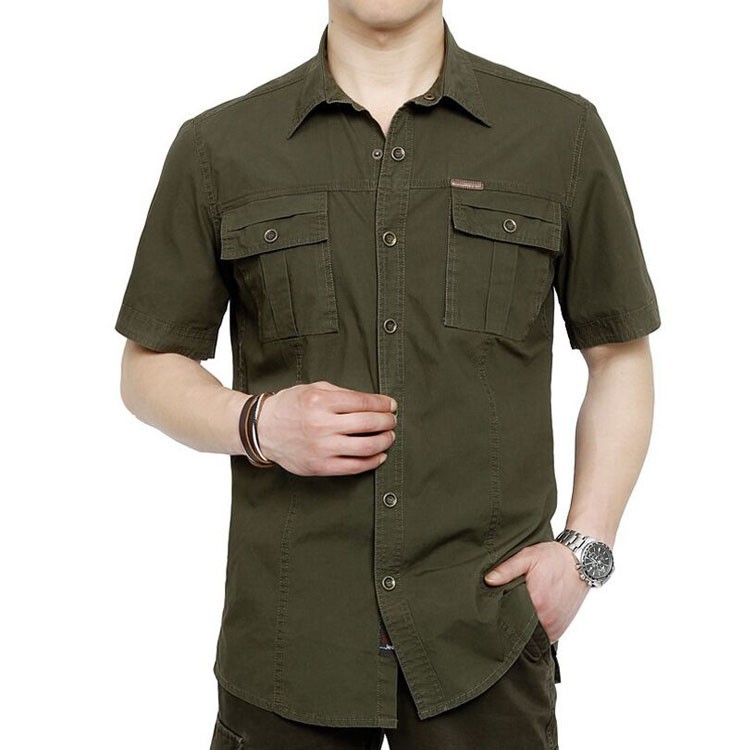 Plus Size Summer Men's 100% Cotton Shirts Solid Color Dress Short Sleeve Shirts Ship From Russia Stock Drop Shipping, Army green asia size
Plus Size Summer Men's 100% Cotton Shirts Solid Color Dress Short Sleeve Shirts Ship From Russia Stock Drop Shipping, Army green asia size