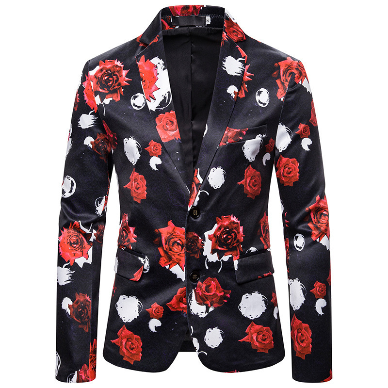 Men' brand personality rose casual printed suit holiday wedding best man European and American sizes mens suits blazers, Picture color
Men' brand personality rose casual printed suit holiday wedding best man European and American sizes mens suits blazers, Picture color