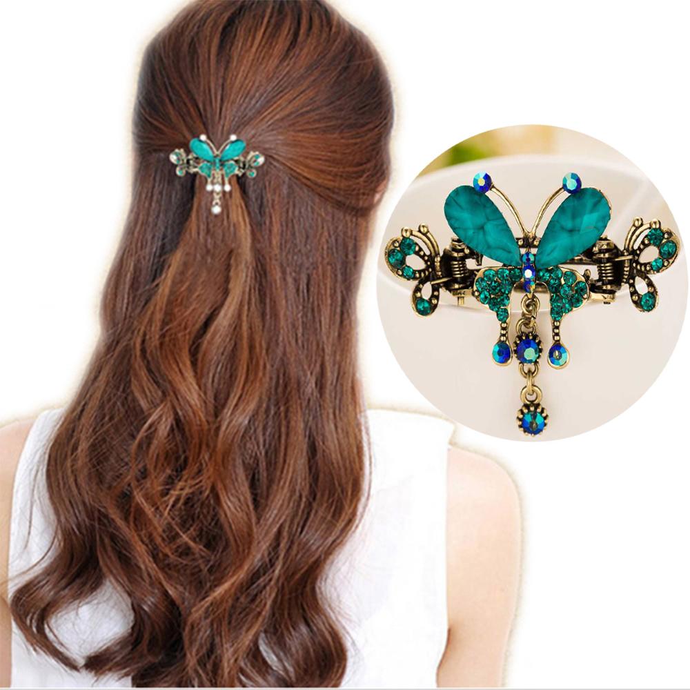 New Vintage Women Elegant gem Butterfly Flower Hairpins Hair Barrette Clip Crystal Butterfly Bow Hair Clip Hair
New Vintage Women Elegant gem Butterfly Flower Hairpins Hair Barrette Clip Crystal Butterfly Bow Hair Clip Hair