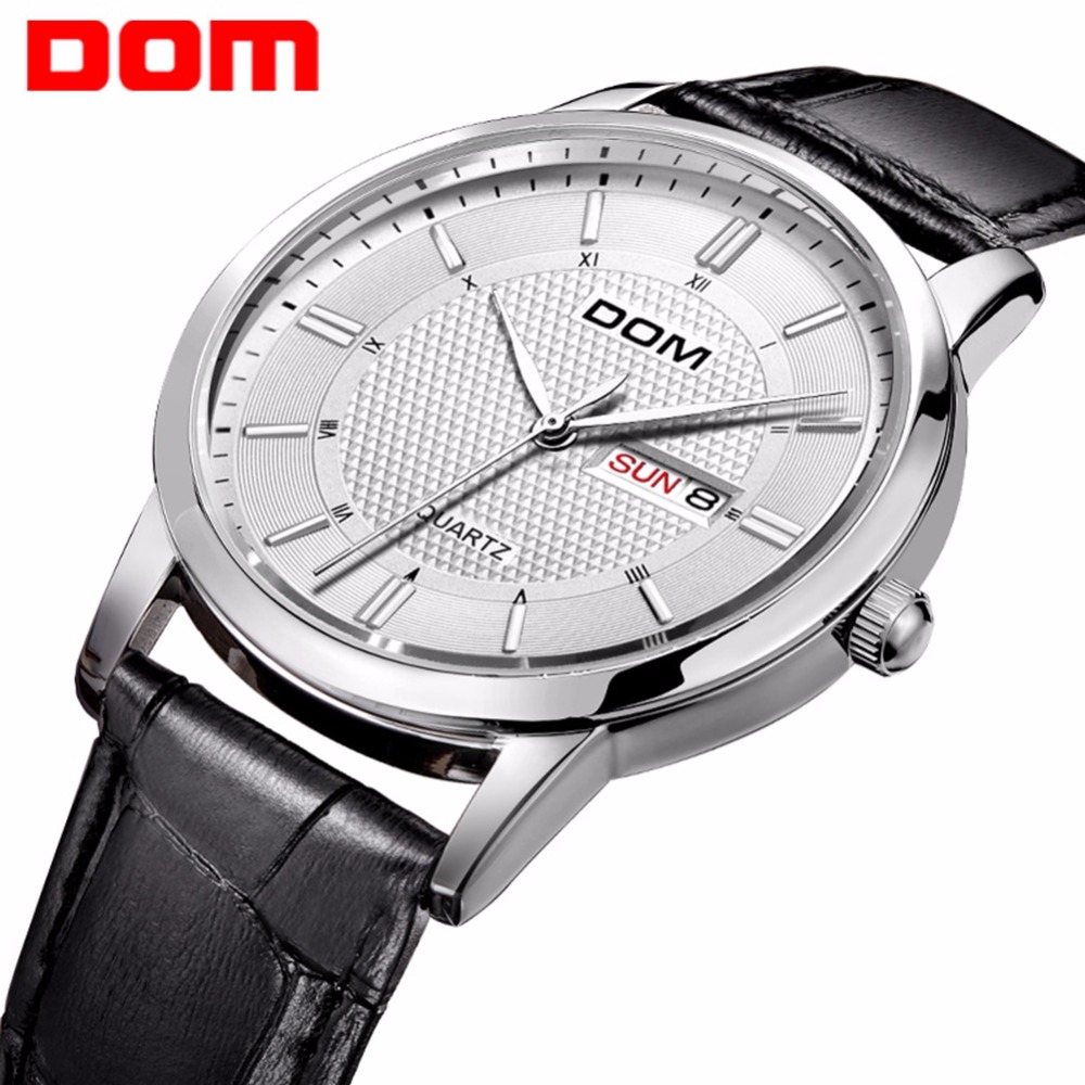 DOM Fashion Quartz Watches Men Luxury Brand Waterproof Leather Strap Men's Wrist Watch Relogio Masculino Male Clocks Man 2018, Slivery;brown
DOM Fashion Quartz Watches Men Luxury Brand Waterproof Leather Strap Men's Wrist Watch Relogio Masculino Male Clocks Man 2018, Slivery;brown