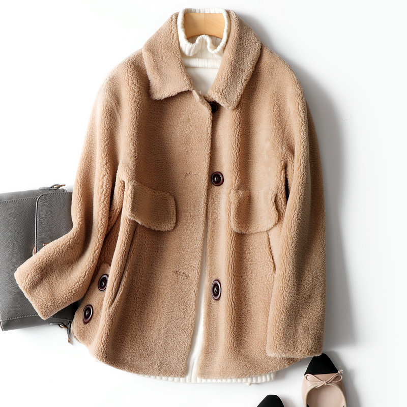 Granular fleece fur one-piece coat women' autumn and winter 2019 new Korean version small, loose and thin wool coat, Khaki
Granular fleece fur one-piece coat women' autumn and winter 2019 new Korean version small, loose and thin wool coat, Khaki