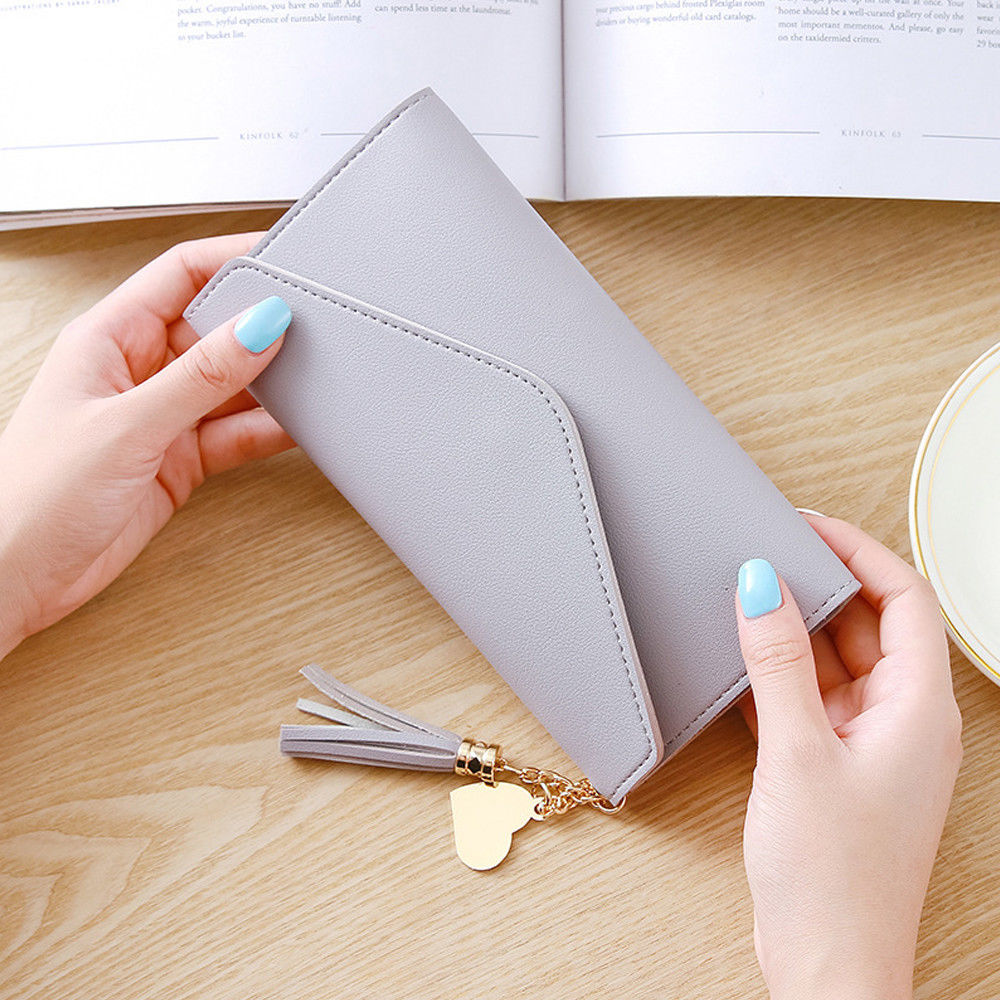 Women Lady Clutch Leather Wallet Long Card Holder Phone Bag Case Purse Handbag