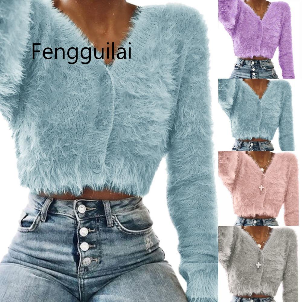 Hot Sale Women Winter Fashion Sexy V-neck Long Sleeve Furry Casual warm Sweater Cropped Popular Ladies Solid Color Pullover Top, Blue
Hot Sale Women Winter Fashion Sexy V-neck Long Sleeve Furry Casual warm Sweater Cropped Popular Ladies Solid Color Pullover Top, Blue
