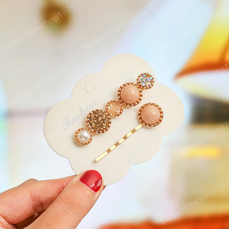 Korean Elegant Crystal Pearl Hairpins Women Hair Clips Pin Barrettes Accessories For Girls Hairgrip Hairclip Headdress Headwear