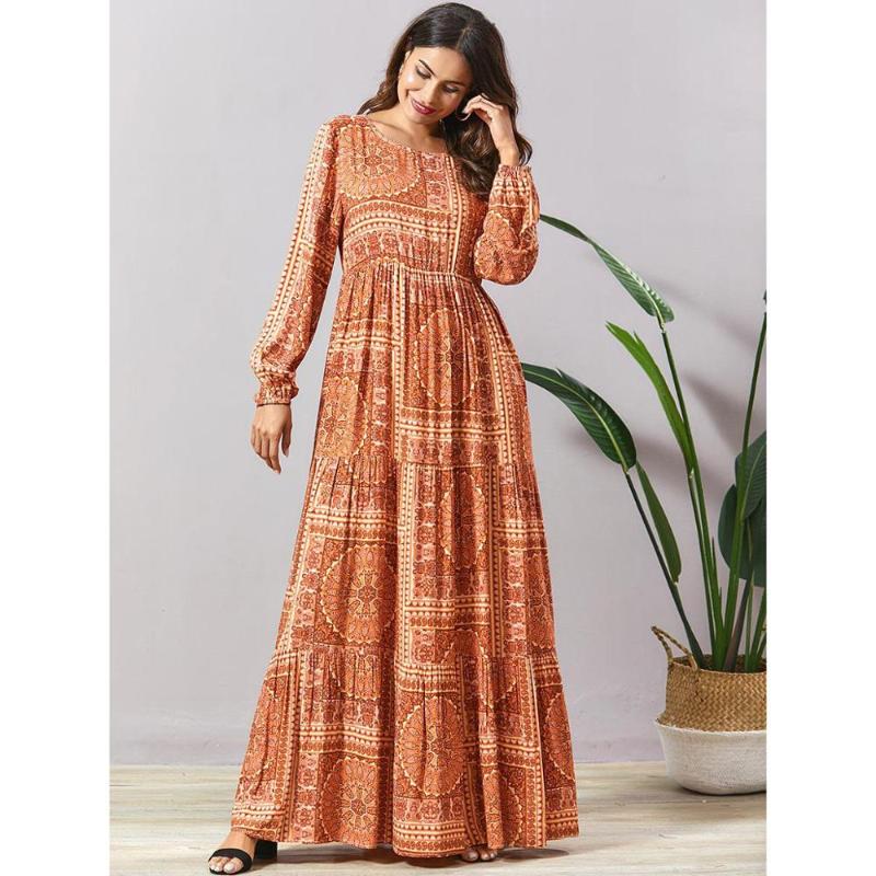 autumn printed long sleeve maxi dress elastic waist plus size swing abaya women ramadan kaftan Dubai Robe islamic judaic gown
autumn printed long sleeve maxi dress elastic waist plus size swing abaya women ramadan kaftan Dubai Robe islamic judaic gown