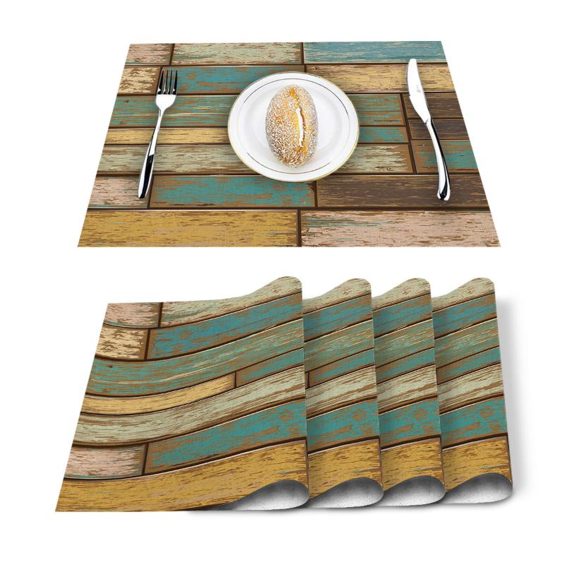 Vintage Old Wooden Board Texture Placemat for Dining Table Non-slip and Heat-insulating Table Mat Decoration Placemat
Vintage Old Wooden Board Texture Placemat for Dining Table Non-slip and Heat-insulating Table Mat Decoration Placemat