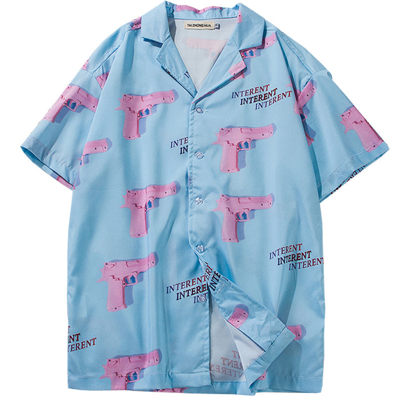 Casual Printed Short Sleeve Shirt Men Street Hawaii Beach Women Fashion Short Sleeve Shirts Harujuku Mens, Blue
Casual Printed Short Sleeve Shirt Men Street Hawaii Beach Women Fashion Short Sleeve Shirts Harujuku Mens, Blue