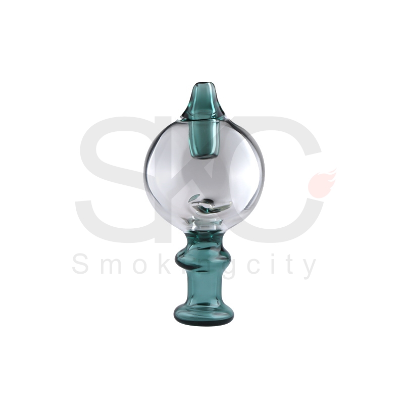 New style Smoke glass bubble carb cap with pearl banger for 10mm 14mm 18mm male female quartz banger dab rig bongs