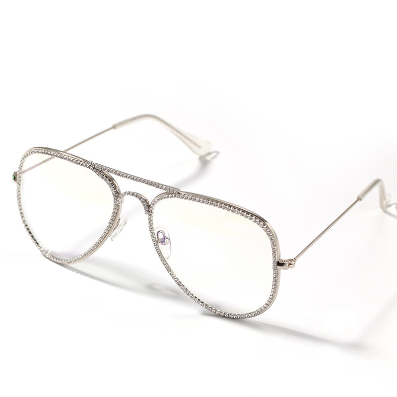 Fashion Mens Iced Out Sunglasses Frames Womens Hip Hop Sun Glasses Gold Silver Sunglass