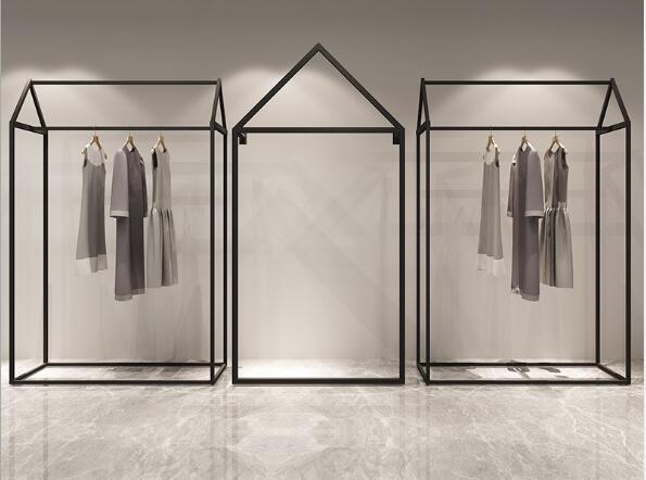 Clothing store display rack Commercial Furniture men's and women's clothes shop hanging show racks floor type
