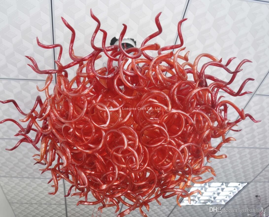 100% Handmade Blown Red Glass Modern Art Chandelier Light AC 110V 240V Custom Made Borosilicate Glass Pendant Lamps for Home Decor 
100% Handmade Blown Red Glass Modern Art Chandelier Light AC 110V 240V Custom Made Borosilicate Glass Pendant Lamps for Home Decor