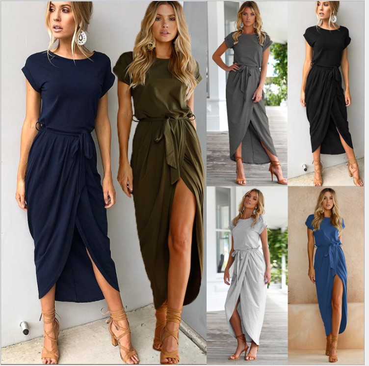 Size S-3XL Fashion Sexy Women O-neck Short Sleeve Dresses Tunic Summer Beach Sun Casual Femme Vestidos Lady Clothing Dress multi colors, Black;gray
Size S-3XL Fashion Sexy Women O-neck Short Sleeve Dresses Tunic Summer Beach Sun Casual Femme Vestidos Lady Clothing Dress multi colors, Black;gray