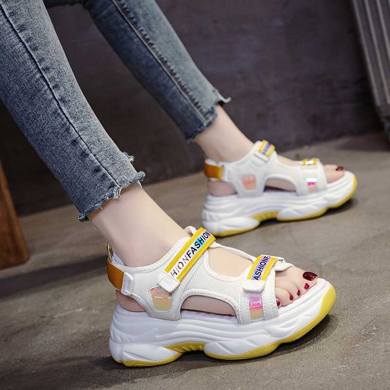 2020 Woman Chunky Sandals Yellow Fashion Casual Shoes Ladies Wedges Shoes For Women Designers Platform Sandal Block Heel, Blue
2020 Woman Chunky Sandals Yellow Fashion Casual Shoes Ladies Wedges Shoes For Women Designers Platform Sandal Block Heel, Blue
