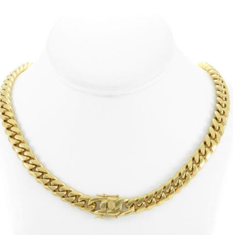 Men's Cuban Miami Link 20" Choker Chain Real 18k Gold Over Stainless Steel 10mm, Silver
Men's Cuban Miami Link 20" Choker Chain Real 18k Gold Over Stainless Steel 10mm, Silver