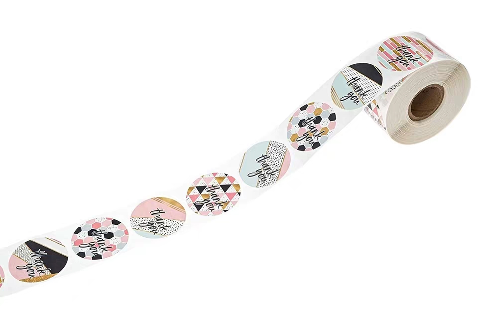 500pcs colorful thank you labels packaging stickers 1inch 8 designs gift package adhesive sticker market commodities packing label5493267