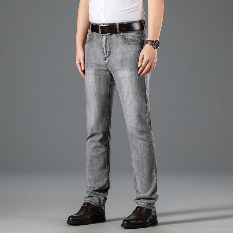 Summer New Jeans Men Business Casual Straight Thin Pants Men's Plus Size 40 Size Cotton Jeans, Blue
Summer New Jeans Men Business Casual Straight Thin Pants Men's Plus Size 40 Size Cotton Jeans, Blue