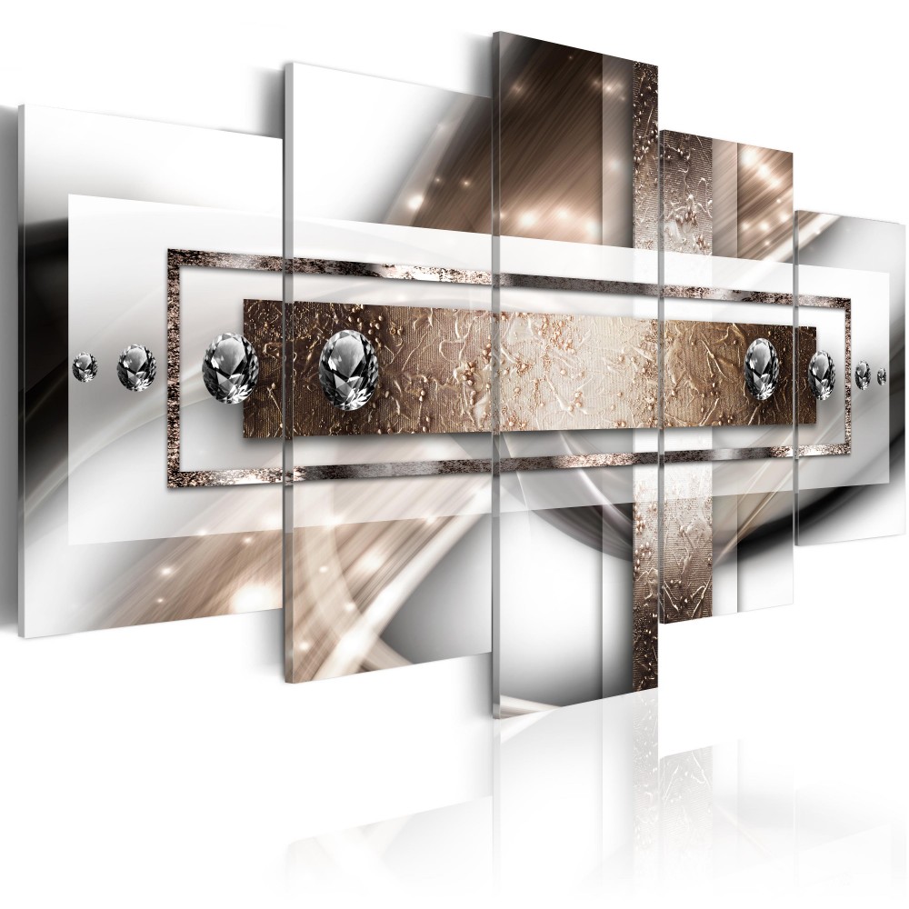 Abstract Diamond Metal Effect Oil Painting on Canvas (No Frame) Art Print Poster Wall Pictures for Home Decoration,Choose Color And Size