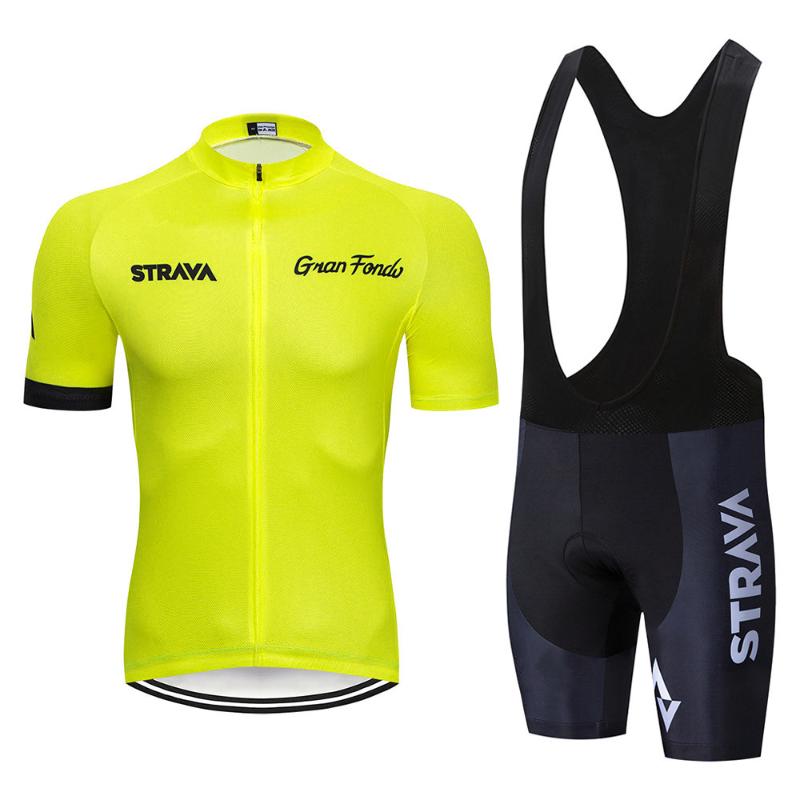 2020 STRAVA Cycling Clothing Bike jersey Quick Dry Men Bicycle clothing summer Cycling Jersey bike shorts set Fluorescent yellow, 14
2020 STRAVA Cycling Clothing Bike jersey Quick Dry Men Bicycle clothing summer Cycling Jersey bike shorts set Fluorescent yellow, 14