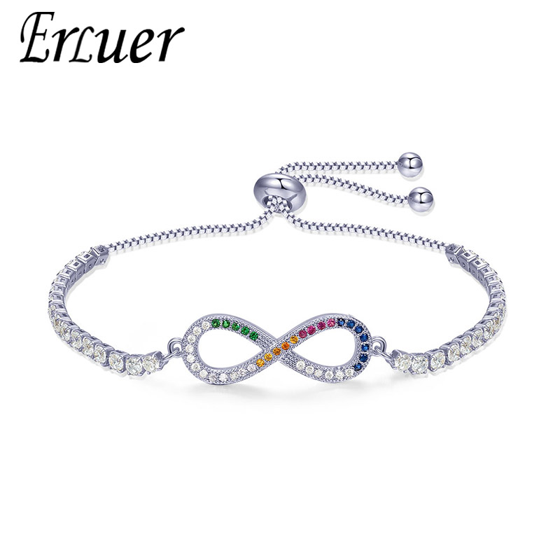 Erluer Adjustable Silver Bracelets For Women Cubic Zirconia Infinity Bracelet 8 Shape anniversary Simple Trendy Jewelry
Erluer Adjustable Silver Bracelets For Women Cubic Zirconia Infinity Bracelet 8 Shape anniversary Simple Trendy Jewelry