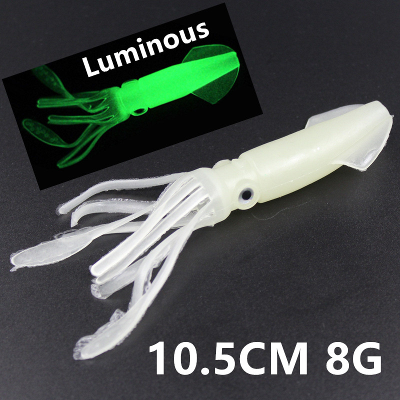 10pcs 10.5cm 8g Luminous Squid Silicone Fishing Lure Soft Baits & Lures Pesca Fishing Tackle B14_32
10pcs 10.5cm 8g Luminous Squid Silicone Fishing Lure Soft Baits & Lures Pesca Fishing Tackle B14_32