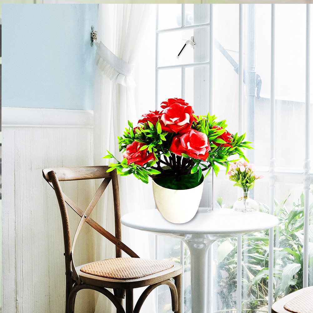 10 Pcs For Office Living Room Mini Fake Flowers Home Decoration Desktop Craft Artificial Potted Beautiful Simulation Bonsai Gift, Red
10 Pcs For Office Living Room Mini Fake Flowers Home Decoration Desktop Craft Artificial Potted Beautiful Simulation Bonsai Gift, Red