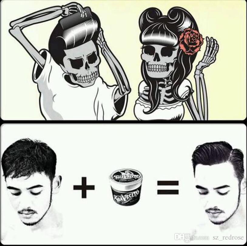 Suavecito Pomade Hair Gel Style firme hold Pomades Waxes Strong restoring ancient ways big skeleton slicked back oil wax