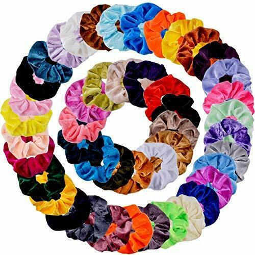 Hair Scrunchies Velvet Elastics Hair Ties Scrunchy Bands Ties Ropes Gifts 46 Pcs