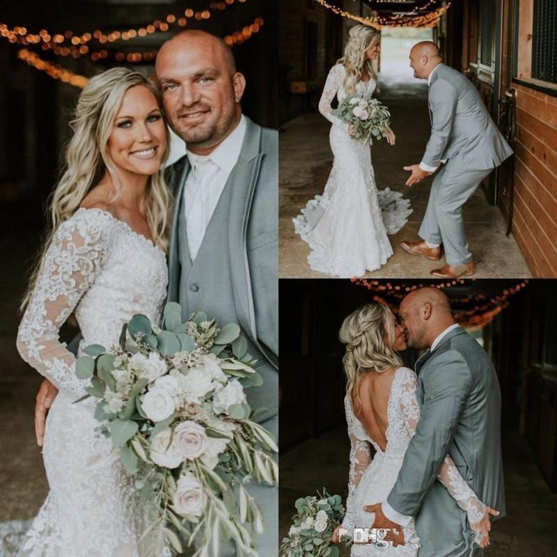 Sexy Backless mermiad Boho Country Wedding Dresses 2020 Long Sleeves V Neck Custom Made Vestido De Novia Appliqued Wedding Bridal Gowns, White
Sexy Backless mermiad Boho Country Wedding Dresses 2020 Long Sleeves V Neck Custom Made Vestido De Novia Appliqued Wedding Bridal Gowns, White