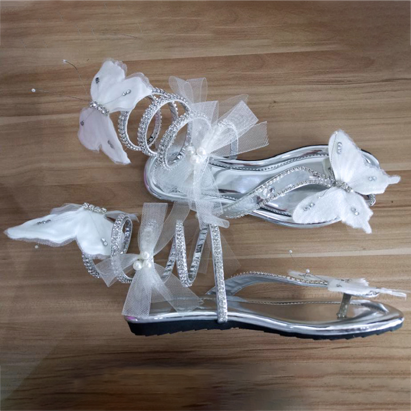 Snake Strap Sandals Women Summer Shoes Flat Wedge High Heels Crystal Women Gladiator Butterfly Sandals Open Clip Toe Ladies Shoe 210306