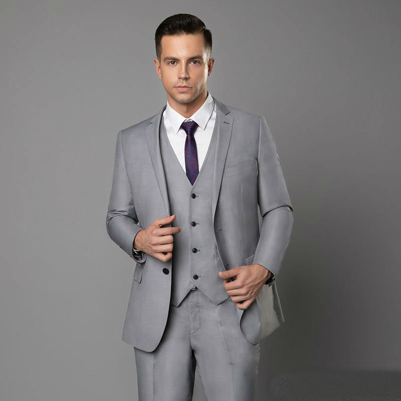 Classic Silver Navy Red Mens Wedding Tuxedos Bridegroom Men Bestmens Formal Wedding Suits Blazers High Quality Custom Made