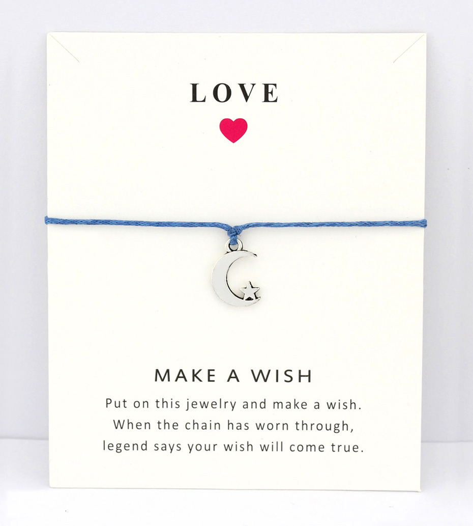 Star Moon Heart Card Bracelets Purple Yellow Wax Cord Women Men Girl Boy Antique Silver Charm Jewelry Gift Many Styles Choose
Star Moon Heart Card Bracelets Purple Yellow Wax Cord Women Men Girl Boy Antique Silver Charm Jewelry Gift Many Styles Choose
