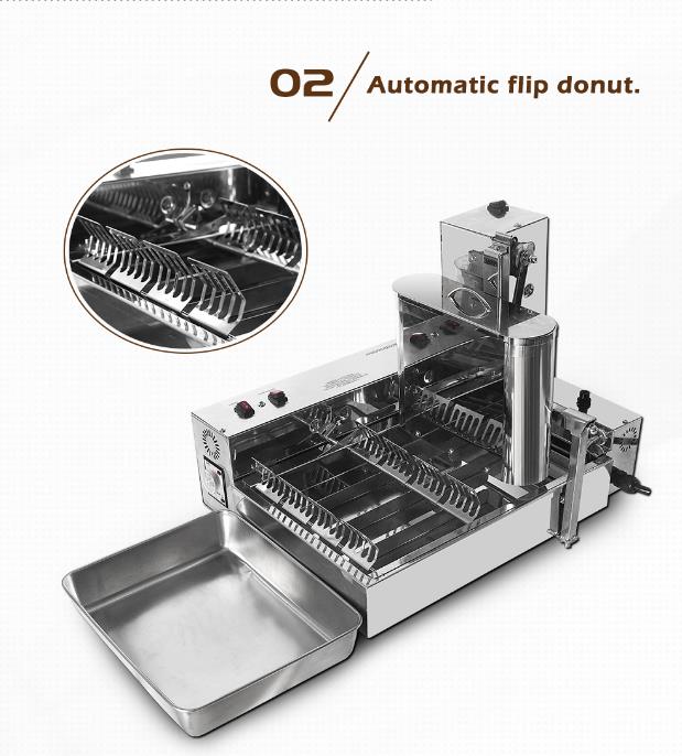 Commercial electric Donut making Machine donut fryer Mini Donut Machine 4 rows Doughnut fryer machine