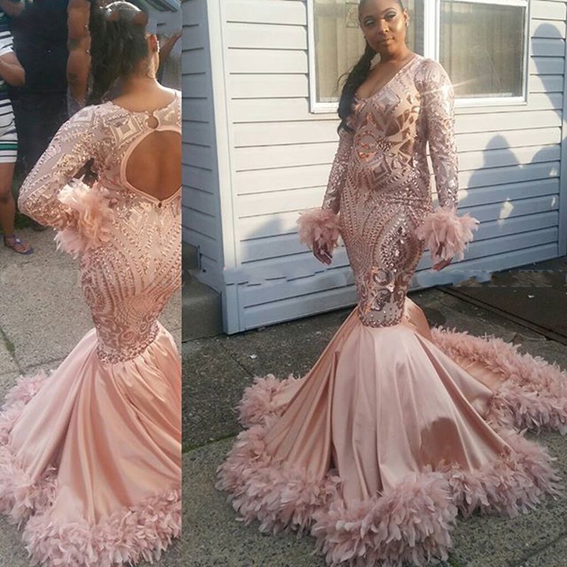 Sparkly Sequin Rose Gold Black Girls Prom Dresses Long Sleeves Plus Size Formal Graduation Dress Mermaid African Party Gowns 2020, Same as picture
Sparkly Sequin Rose Gold Black Girls Prom Dresses Long Sleeves Plus Size Formal Graduation Dress Mermaid African Party Gowns 2020, Same as picture