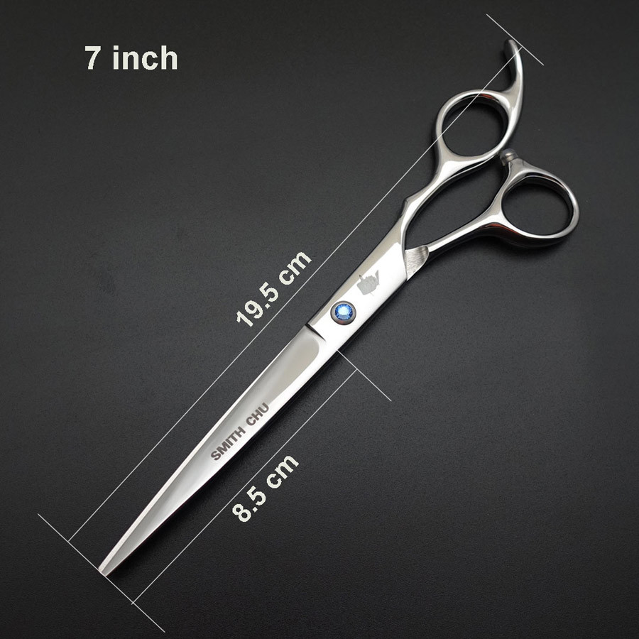 SMITH CHU Professional Hair dressing scissors 7inch straight cutting/Curved scissors, Barber shears scissors kits S036 LY191231