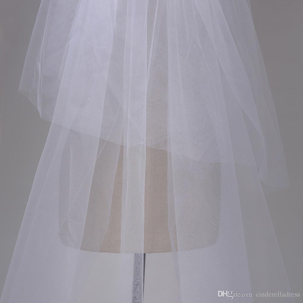 3M two Layer Lace Edge with sequins White Ivory Cathedral Wedding Veil Long Bridal Veils Cheap Wedding Accessories Veu de Noiva CPA1383