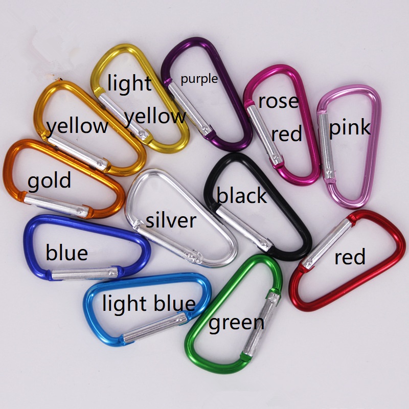 Carabiner Ring Keyrings Key Chains Outdoor Sports Camp Snap Clip Hook Keychain Hiking Aluminum Metal Convenient Hiking Camping Cli