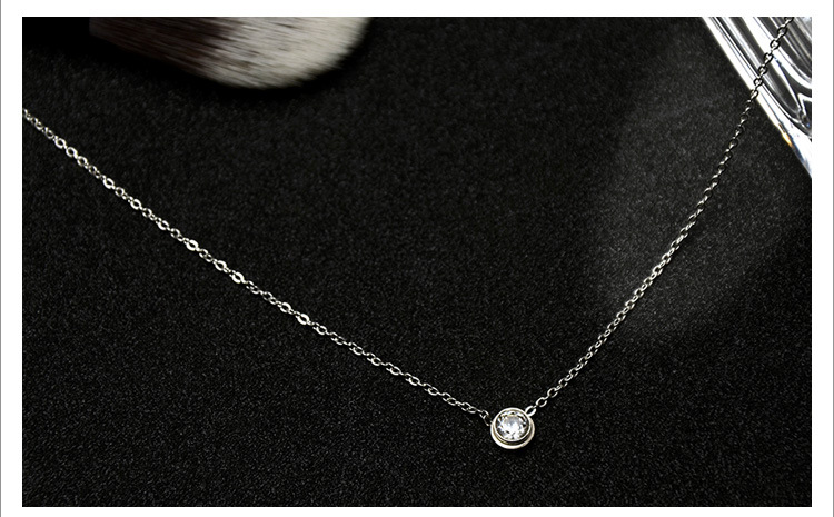 Fashion-diamond necklace gold plated clavicle Tang gold necklace