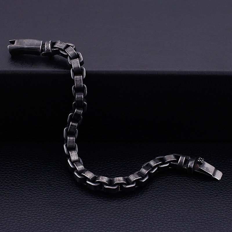 Retro Casting Link Chain Bracelets 316L Stainless Steel Bangle Jewelry