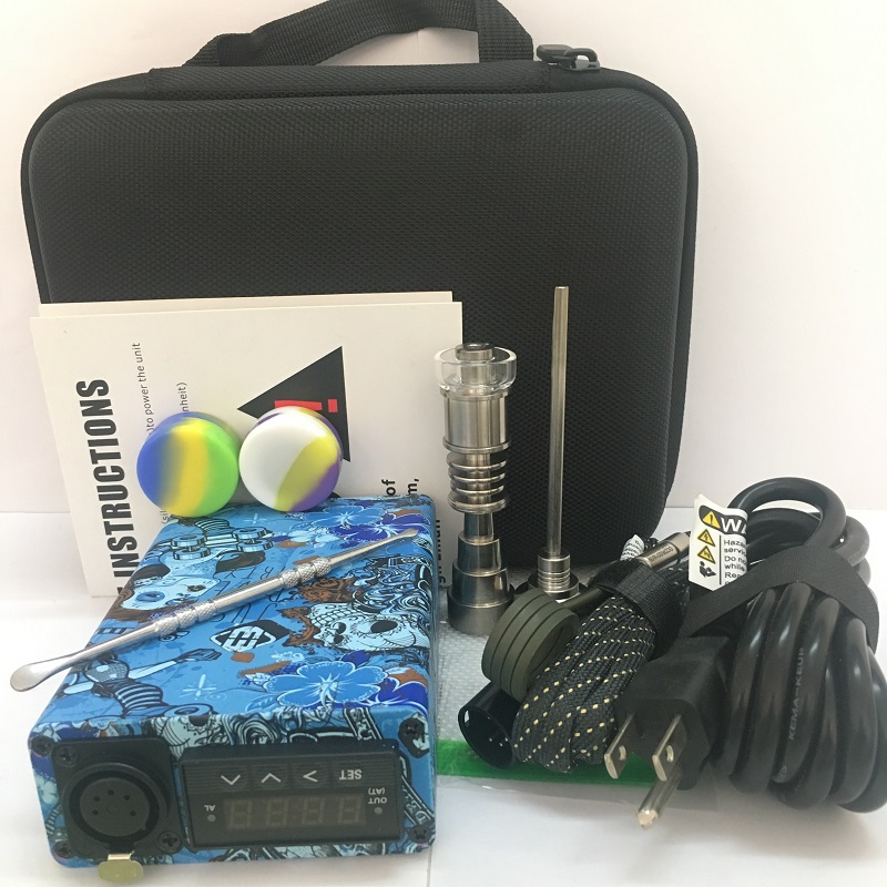 Portable E dab nail kit electric dab nail rig Enail rig electronic dabber box PID TC control Titanium Quartz Nail wax dry herb
Portable E dab nail kit electric dab nail rig Enail rig electronic dabber box PID TC control Titanium Quartz Nail wax dry herb