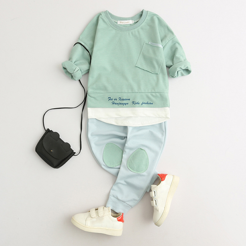 Baby Clothing Sets Kids Clothes Autumn Baby Sets Kids Long Sleeve Sports Suits Bow Tie T-shirts + Pants Boys Clothes