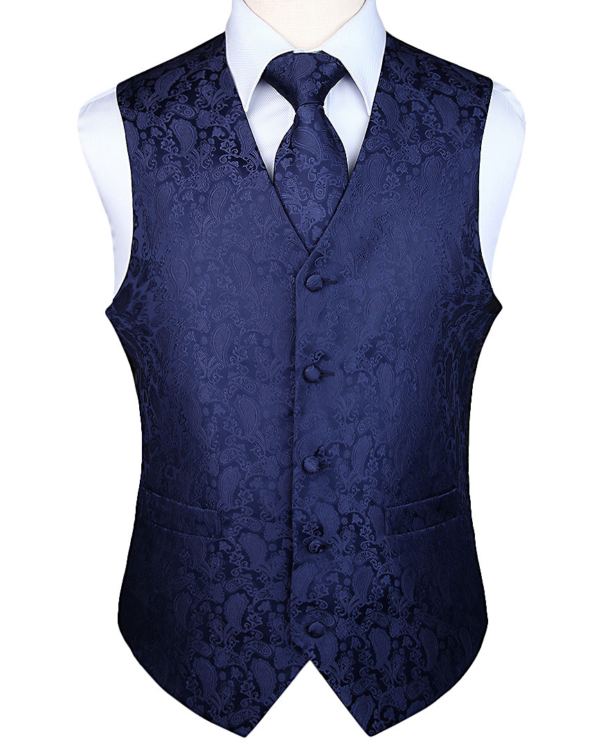 Men's Classic Party Wedding Paisley Plaid Floral Jacquard Waistcoat Vest Pocket Square Tie Suit Set Pocket Square Set, V118
Men's Classic Party Wedding Paisley Plaid Floral Jacquard Waistcoat Vest Pocket Square Tie Suit Set Pocket Square Set, V118