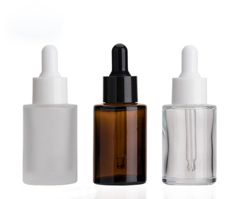 Wholesale Amber Clear Frosted flat shoulder 30ml liquid dropper glass bottles 1oz with glass pipette for cosmetic package
Wholesale Amber Clear Frosted flat shoulder 30ml liquid dropper glass bottles 1oz with glass pipette for cosmetic package